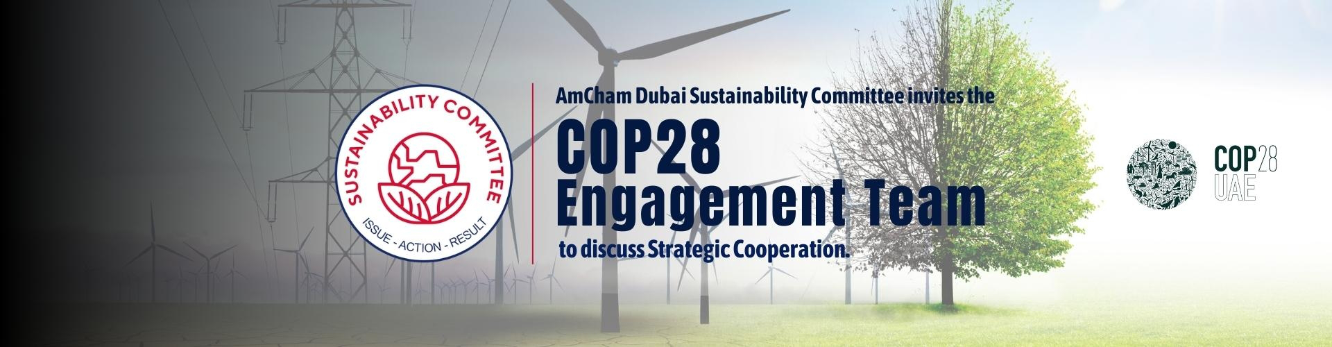 thumbnails AmCham Dubai's Sustainability Committee invites the COP28 Engagement Team to discuss Strategic Cooperation