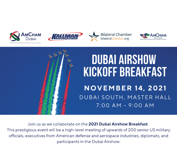 Dubai Airshow Kickoff Breakfast AmCham Dubai on Glue Up